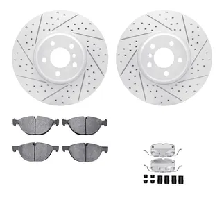 R1 Concepts WBUH1-31109 Brake Rotors - Carbon Coated - D/S W/ Optimum Oe Pads & Hdw